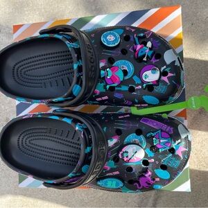 Disney Kids' Black and Blue Cartoon Slippers